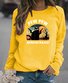 Lässig Rundhals Halloween Sweatshirt