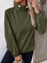Damen Unifarben Regelmäßig Weit Jacke