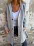 Damen Unifarben Regelmäßig Weit Jacke