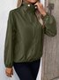 Damen Unifarben Regelmäßig Weit Jacke