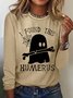 Lässig Halloween Rundhals Langarm T-Shirt