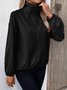 Damen Unifarben Regelmäßig Weit Jacke