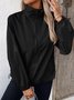 Damen Unifarben Regelmäßig Weit Jacke