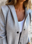 Damen Unifarben Regelmäßig Weit Jacke