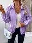 Damen Unifarben Regelmäßig Weit Jacke