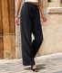 Lässig Unifarben Lang Elastische Taille Hose