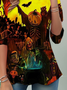 Lässig Halloween Rundhals Langarm T-Shirt