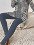 Damen Ethnisch Rundhals Langarm Bequem Lässig Bluse mit Hose Zweiteiliges Set