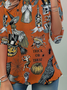 Lässig Halloween Rundhals Langarm T-Shirt