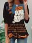 Lässig Halloween Rundhals Langarm T-Shirt