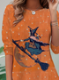 Lässig Halloween Rundhals Langarm T-Shirt