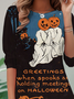 Lässig Halloween Rundhals Langarm T-Shirt