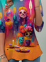 Lässig Halloween Rundhals Langarm T-Shirt