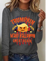 Lässig Halloween Rundhals Langarm T-Shirt