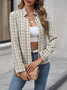 Damen Unifarben Regelmäßig Regelmäßige Passform Jacke