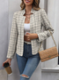 Damen Unifarben Regelmäßig Regelmäßige Passform Jacke
