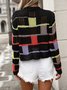Damen Garn/Wollgarn Unifarben Langarm Bequem Lässig Pullover