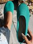 Lässig Unifarben Slip On Flach Flache Schuhe