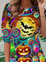 Lässig Halloween Rundhals Langarm T-Shirt