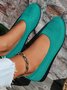 Lässig Unifarben Slip On Flach Flache Schuhe