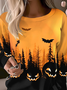 Lässig Rundhals Halloween Sweatshirt