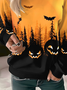 Lässig Rundhals Halloween Sweatshirt