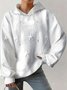 Lässig Kapuze Stern Sweatshirt Reißverschluss