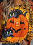 Lässig Rundhals Halloween Sweatshirt