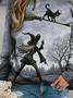 Lässig Rundhals Halloween Sweatshirt