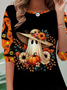 Lässig Halloween Rundhals Langarm T-Shirt