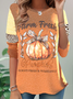 Lässig Halloween Rundhals Langarm T-Shirt