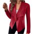 Damen Unifarben verdicken Weit Jacke