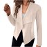 Damen Unifarben verdicken Weit Jacke