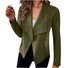 Damen Unifarben verdicken Weit Jacke
