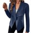 Damen Unifarben verdicken Weit Jacke