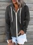 Damen Unifarben verdicken Weit Jacke