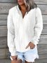 Damen Unifarben verdicken Weit Jacke