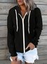 Damen Unifarben verdicken Weit Jacke