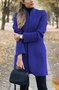 Damen Unifarben verdicken Weit Jacke
