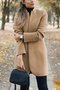Damen Unifarben verdicken Weit Jacke