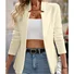 Damen Unifarben verdicken Weit Jacke