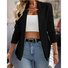 Damen Unifarben verdicken Weit Jacke