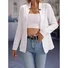 Damen Unifarben verdicken Weit Jacke