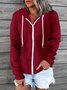Damen Unifarben verdicken Weit Jacke