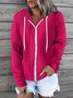 Damen Unifarben verdicken Weit Jacke