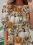 Lässig Halloween Rundhals Langarm T-Shirt