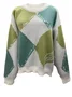 Damen Garn/Wollgarn Geometrisch Langarm Bequem Lässig Pullover