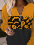 Lässig Rundhals Halloween Sweatshirt