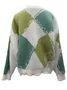 Damen Garn/Wollgarn Geometrisch Langarm Bequem Lässig Pullover