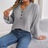 Damen Garn/Wollgarn Unifarben Langarm Bequem Lässig Pullover